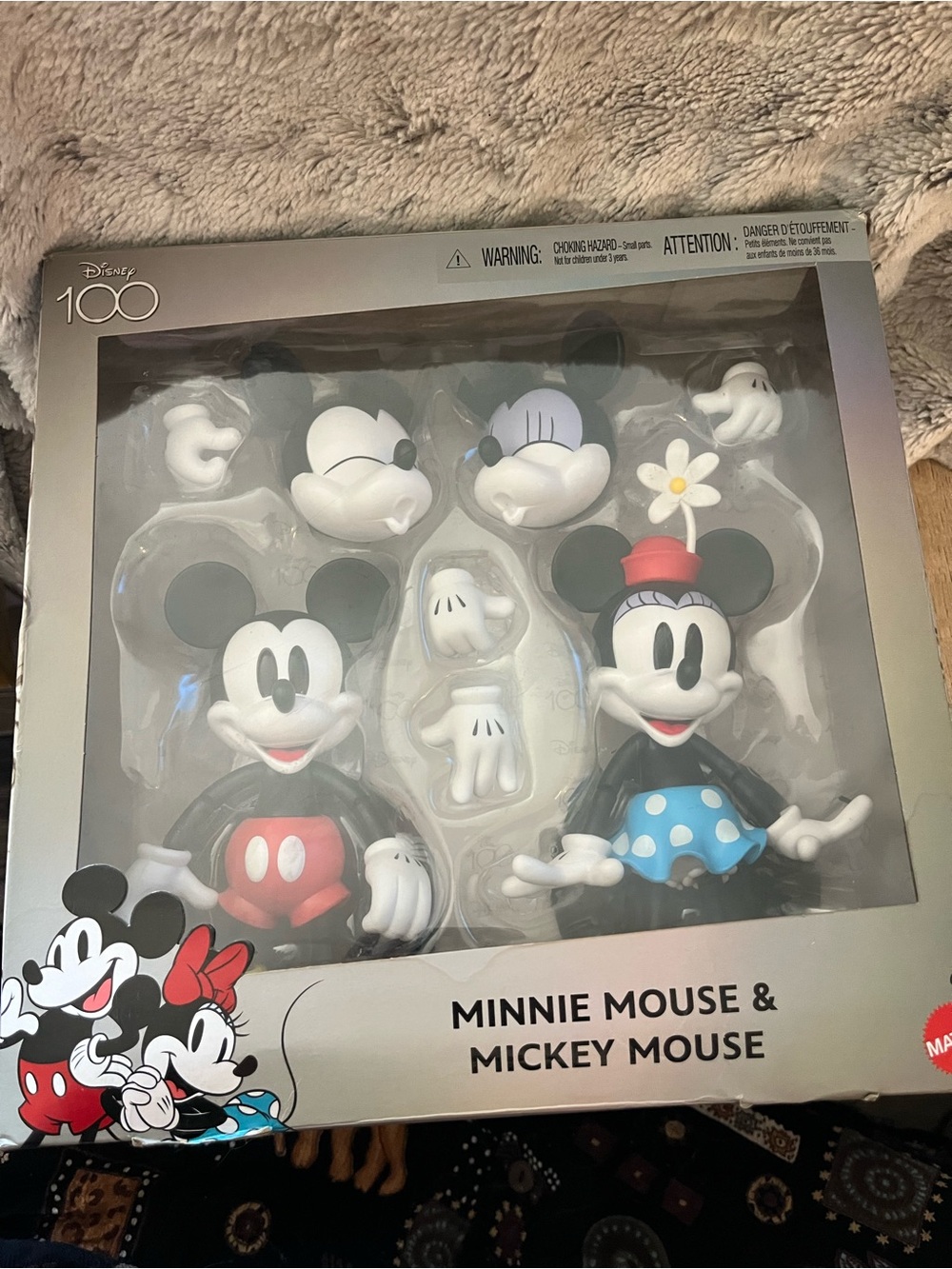 Mattel Disney 100 Collectible Mickey and Minnie Mouse Posable Figures